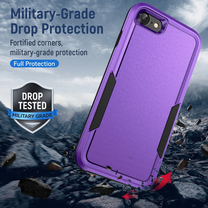 For iPhone SE 2022 / SE 2020 / 8 / 7 Pioneer Armor Heavy Duty PC + TPU Phone Case(Purple Black) by buy2fix