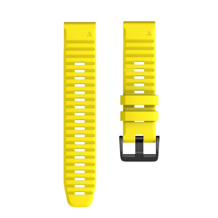 For Garmin Fenix 7X Silicone Watch Band(Yellow) - Watch Bands by buy2fix | Online Shopping UK | buy2fix