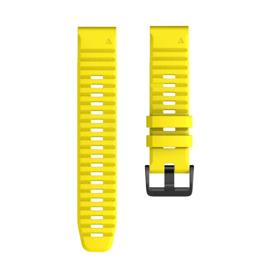 For Garmin Fenix 7X Silicone Watch Band(Yellow) by buy2fix