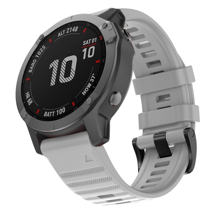 For Garmin Fenix 7X Silicone Watch Band(Grey) - Watch Bands by buy2fix | Online Shopping UK | buy2fix