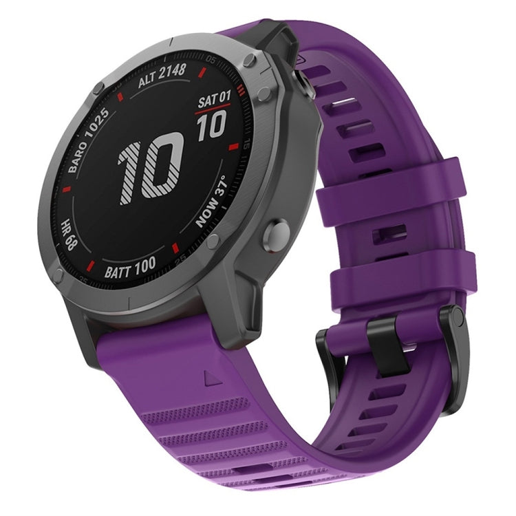 For Garmin Fenix 7X Silicone Watch Band(Purple) - Watch Bands by buy2fix | Online Shopping UK | buy2fix