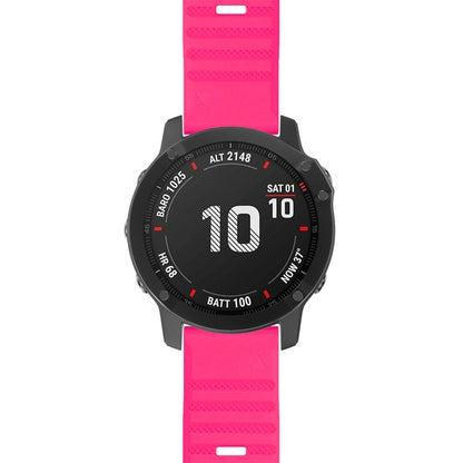 For Garmin Fenix 7X Silicone Watch Band(Pink) - Watch Bands by buy2fix | Online Shopping UK | buy2fix