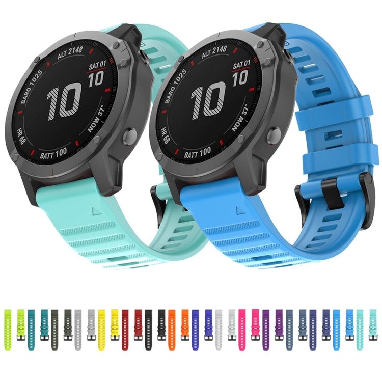 For Garmin Fenix 7X Silicone Watch Band(Mint Green) - Watch Bands by buy2fix | Online Shopping UK | buy2fix