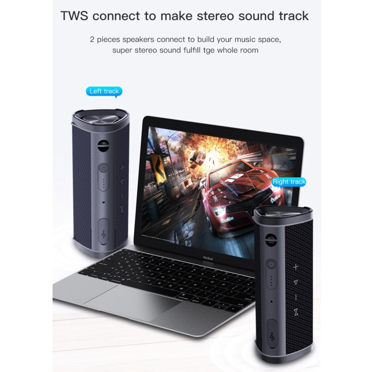 awei Y331 Outdoor TWS Stereo Bluetooth Speaker(Black) - Desktop Speaker by awei | Online Shopping UK | buy2fix