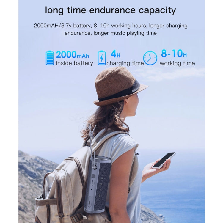 awei Y331 Outdoor TWS Stereo Bluetooth Speaker(Black) - Desktop Speaker by awei | Online Shopping UK | buy2fix