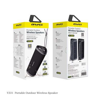 awei Y331 Outdoor TWS Stereo Bluetooth Speaker(Black) - Desktop Speaker by awei | Online Shopping UK | buy2fix