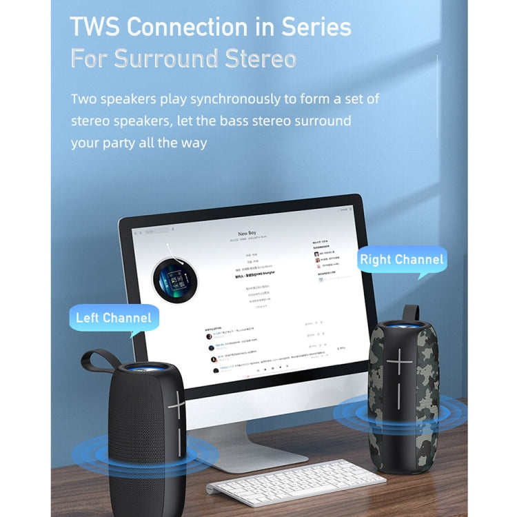 awei Y370 Outdoor Waterproof Bluetooth Speaker with Colorful Light(Red) - Desktop Speaker by awei | Online Shopping UK | buy2fix