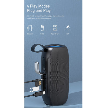 awei Y370 Outdoor Waterproof Bluetooth Speaker with Colorful Light(Black) - Desktop Speaker by awei | Online Shopping UK | buy2fix