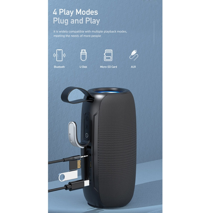 awei Y370 Outdoor Waterproof Bluetooth Speaker with Colorful Light(Red) - Desktop Speaker by awei | Online Shopping UK | buy2fix