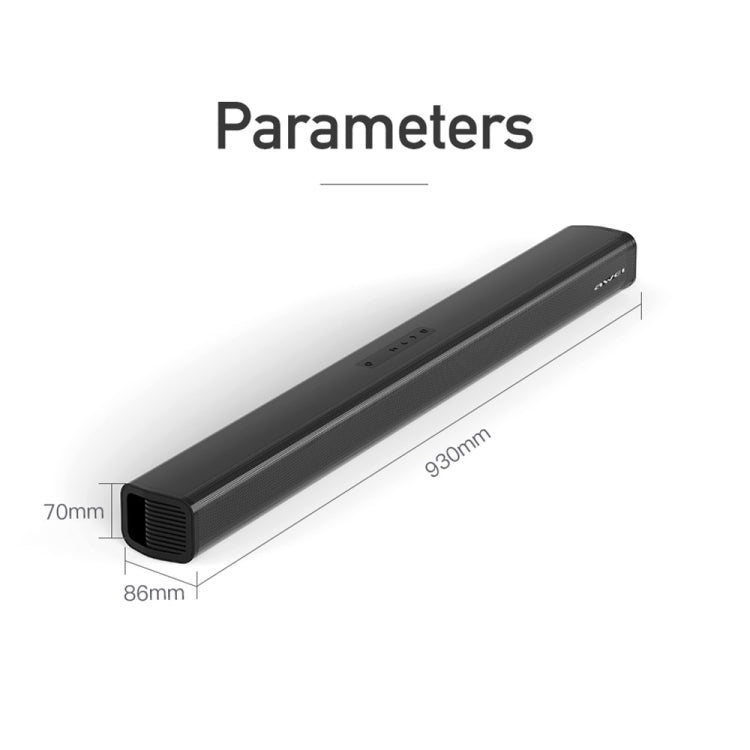 awei Y999 Desktop Wireless Bluetooth Speaker Soundbar(Black) - Desktop Speaker by awei | Online Shopping UK | buy2fix