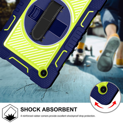 For Samsung Galaxy Tab A8 10.5 2021 360 Degree Rotation Contrast Color Silicone + PC Tablet Case(Navy+Yellow Green) - Other Galaxy Tab PC by buy2fix | Online Shopping UK | buy2fix