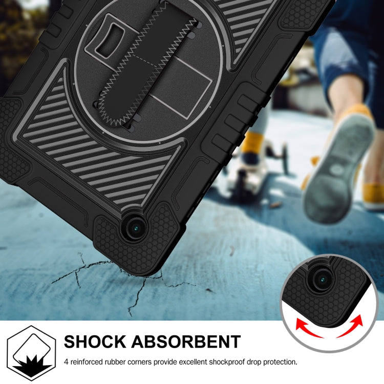 For Samsung Galaxy Tab A8 10.5 2021 360 Degree Rotation Contrast Color Silicone + PC Tablet Case(Black) - Other Galaxy Tab PC by buy2fix | Online Shopping UK | buy2fix
