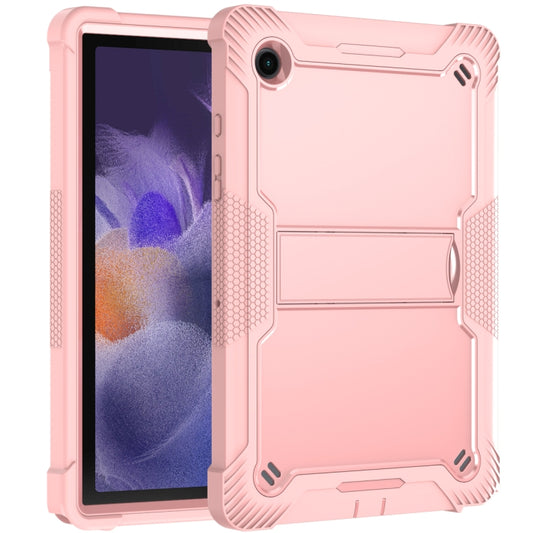For Samsung Galaxy Tab A8 10.5 2021 Silicone + PC Shockproof Protective Tablet Case with Holder(Rose Gold) - Other Galaxy Tab PC by buy2fix | Online Shopping UK | buy2fix