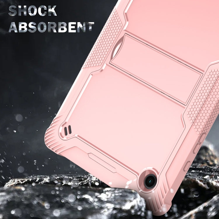 For Samsung Galaxy Tab A8 10.5 2021 Silicone + PC Shockproof Protective Tablet Case with Holder(Rose Gold) - Other Galaxy Tab PC by buy2fix | Online Shopping UK | buy2fix