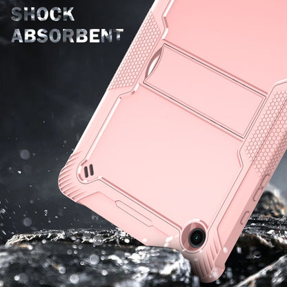 For Samsung Galaxy Tab A8 10.5 2021 Silicone + PC Shockproof Protective Tablet Case with Holder(Rose Gold) - Other Galaxy Tab PC by buy2fix | Online Shopping UK | buy2fix