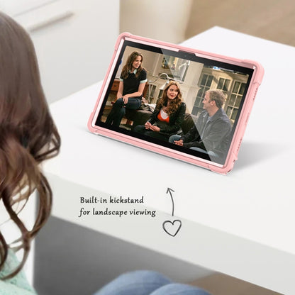 For Samsung Galaxy Tab A8 10.5 2021 Silicone + PC Shockproof Protective Tablet Case with Holder(Rose Gold) - Other Galaxy Tab PC by buy2fix | Online Shopping UK | buy2fix