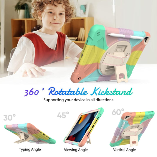 For iPad 10.2 2021 / 2020 / 2019 PC + Silicone Combination Tablet Case(Colorful Rose Gold) - iPad 10.2 Cases by buy2fix | Online Shopping UK | buy2fix