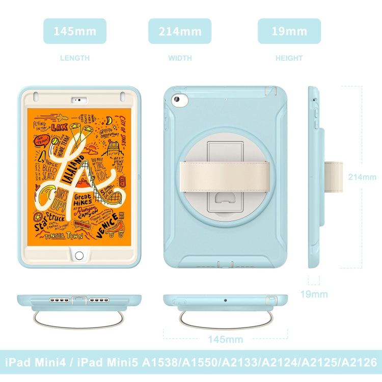 360 Degree Rotation PC + TPU Tablet Case For iPad mini 5 / 4(Ice Blue) - iPad mini (2019) / mini 5 Cases by buy2fix | Online Shopping UK | buy2fix
