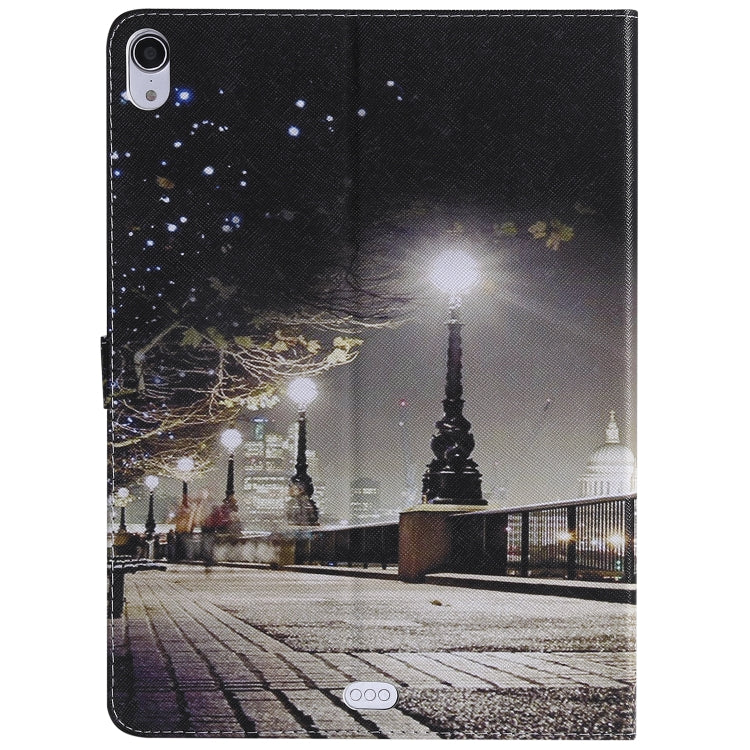 For iPad Pro 11 (2018) Colored Drawing Pattern Horizontal Flip PU Leather Case with Holder & Card Slots & Wallet(Cityscape) - iPad Pro 11 (2018) Cases by buy2fix | Online Shopping UK | buy2fix