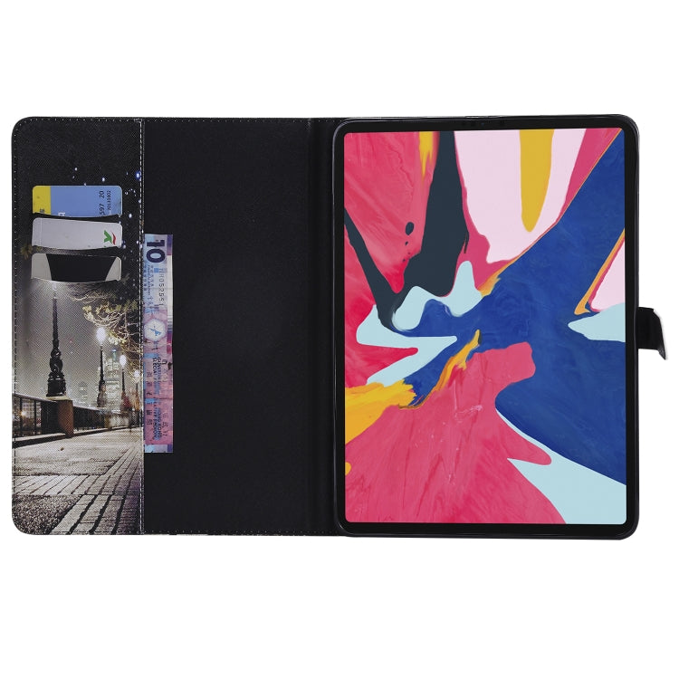 For iPad Pro 11 (2018) Colored Drawing Pattern Horizontal Flip PU Leather Case with Holder & Card Slots & Wallet(Cityscape) - iPad Pro 11 (2018) Cases by buy2fix | Online Shopping UK | buy2fix