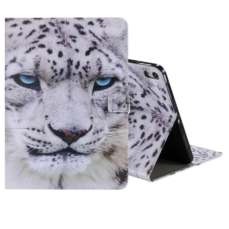 For iPad Pro 11 (2018) Colored Drawing Pattern Horizontal Flip PU Leather Case with Holder & Card Slots & Wallet(White Panther) - iPad Pro 11 (2018) Cases by buy2fix | Online Shopping UK | buy2fix