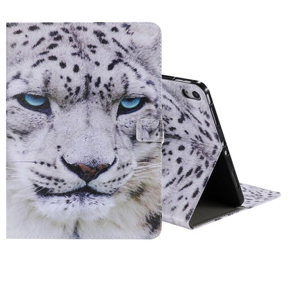 For iPad Pro 11 (2018) Colored Drawing Pattern Horizontal Flip PU Leather Case with Holder & Card Slots & Wallet(White Panther) - iPad Pro 11 (2018) Cases by buy2fix | Online Shopping UK | buy2fix