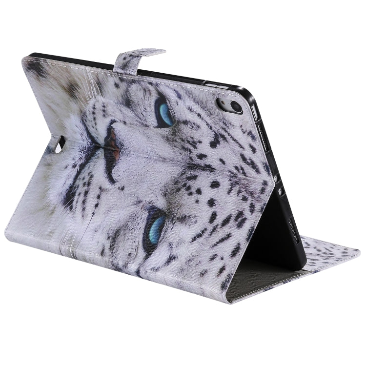For iPad Pro 11 (2018) Colored Drawing Pattern Horizontal Flip PU Leather Case with Holder & Card Slots & Wallet(White Panther) - iPad Pro 11 (2018) Cases by buy2fix | Online Shopping UK | buy2fix