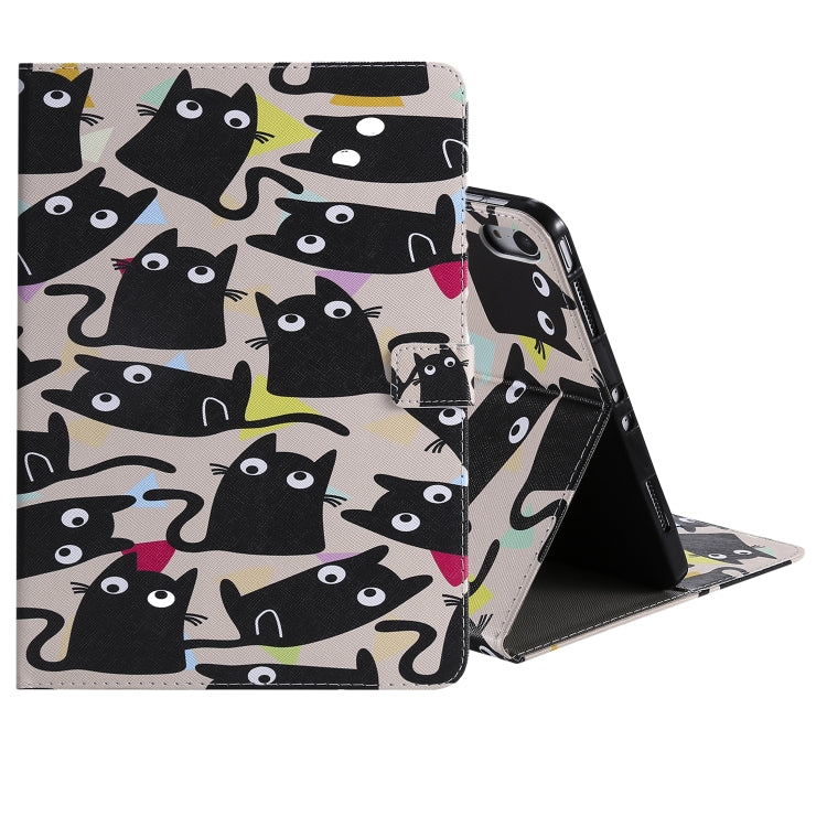 For iPad Pro 11 (2018) Colored Drawing Pattern Horizontal Flip PU Leather Case with Holder & Card Slots & Wallet(Little Cat) - iPad Pro 11 (2018) Cases by buy2fix | Online Shopping UK | buy2fix