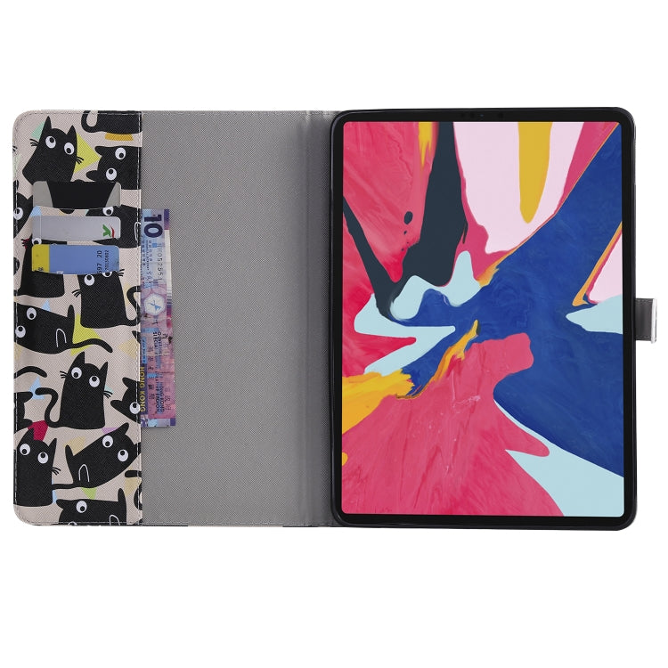 For iPad Pro 11 (2018) Colored Drawing Pattern Horizontal Flip PU Leather Case with Holder & Card Slots & Wallet(Little Cat) - iPad Pro 11 (2018) Cases by buy2fix | Online Shopping UK | buy2fix