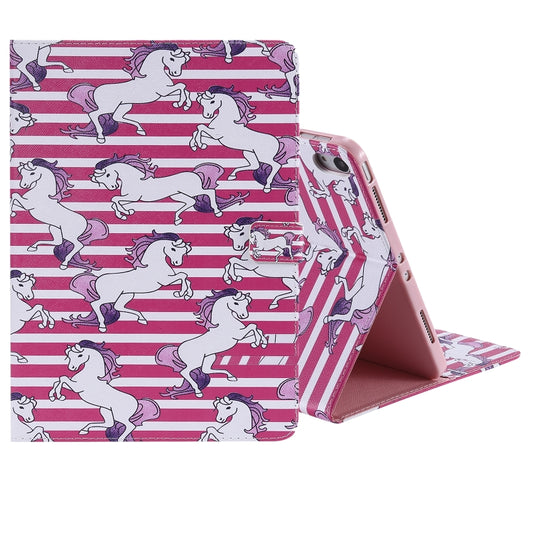 For iPad Pro 11 (2018) Colored Drawing Pattern Horizontal Flip PU Leather Case with Holder & Card Slots & Wallet(Horse) - iPad Pro 11 (2018) Cases by buy2fix | Online Shopping UK | buy2fix