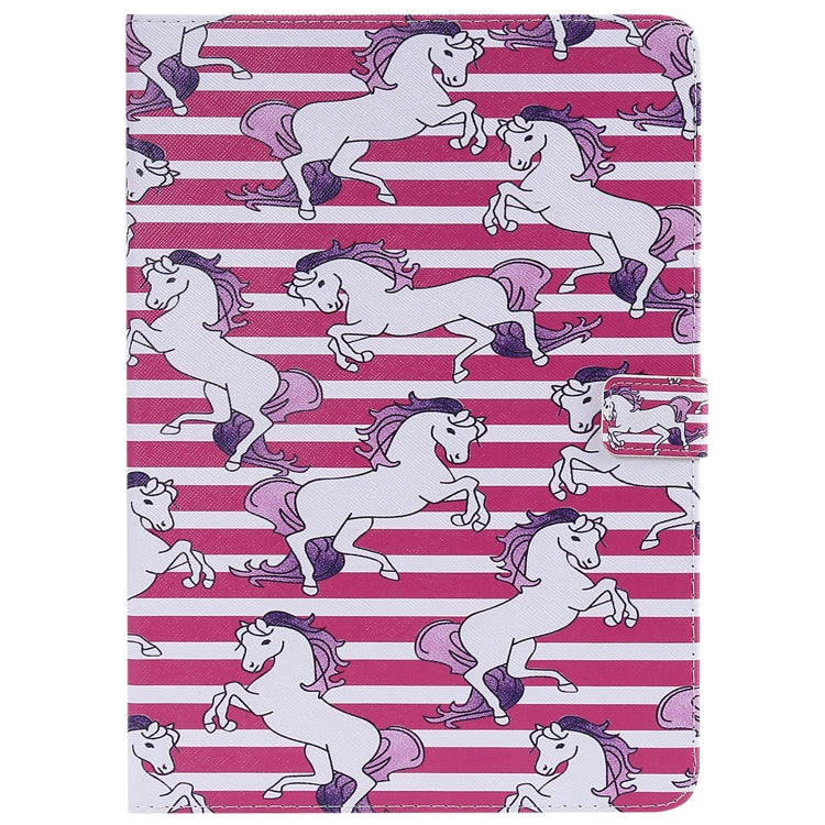 For iPad Pro 11 (2018) Colored Drawing Pattern Horizontal Flip PU Leather Case with Holder & Card Slots & Wallet(Horse) - iPad Pro 11 (2018) Cases by buy2fix | Online Shopping UK | buy2fix