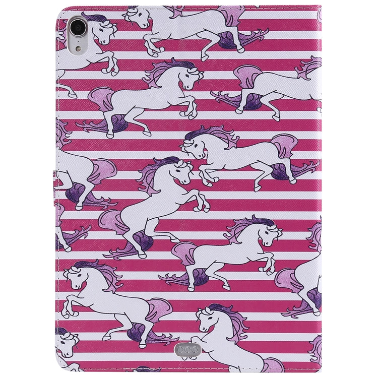 For iPad Pro 11 (2018) Colored Drawing Pattern Horizontal Flip PU Leather Case with Holder & Card Slots & Wallet(Horse) - iPad Pro 11 (2018) Cases by buy2fix | Online Shopping UK | buy2fix
