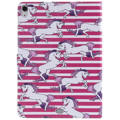 For iPad Pro 11 (2018) Colored Drawing Pattern Horizontal Flip PU Leather Case with Holder & Card Slots & Wallet(Horse) - iPad Pro 11 (2018) Cases by buy2fix | Online Shopping UK | buy2fix