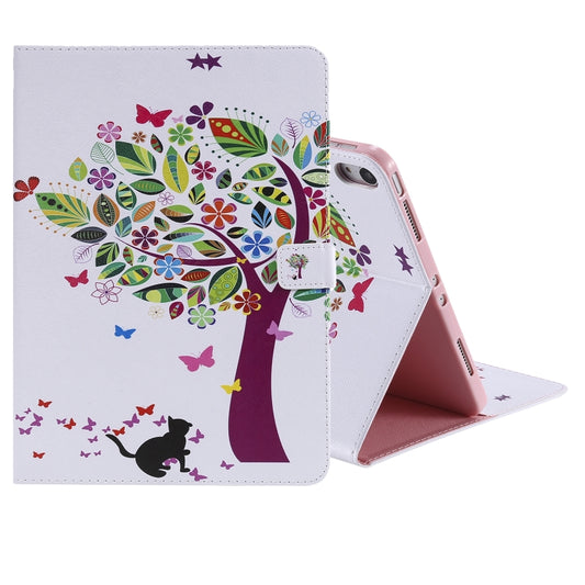 For iPad Pro 11 (2018) Colored Drawing Pattern Horizontal Flip PU Leather Case with Holder & Card Slots & Wallet(Cat and Tree) - iPad Pro 11 (2018) Cases by buy2fix | Online Shopping UK | buy2fix