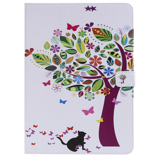 For iPad Pro 11 (2018) Colored Drawing Pattern Horizontal Flip PU Leather Case with Holder & Card Slots & Wallet(Cat and Tree) - iPad Pro 11 (2018) Cases by buy2fix | Online Shopping UK | buy2fix