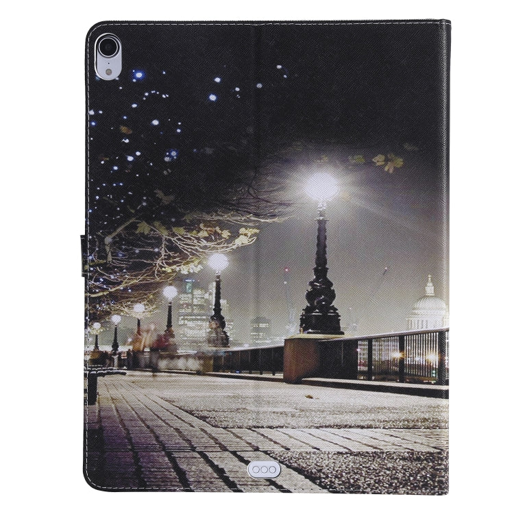 for iPad Pro 12.9 (2018) Colored Drawing Pattern Horizontal Flip PU Leather Case with Holder & Card Slots & Wallet (Cityscape) - iPad Pro 12.9 (2018) Cases by buy2fix | Online Shopping UK | buy2fix