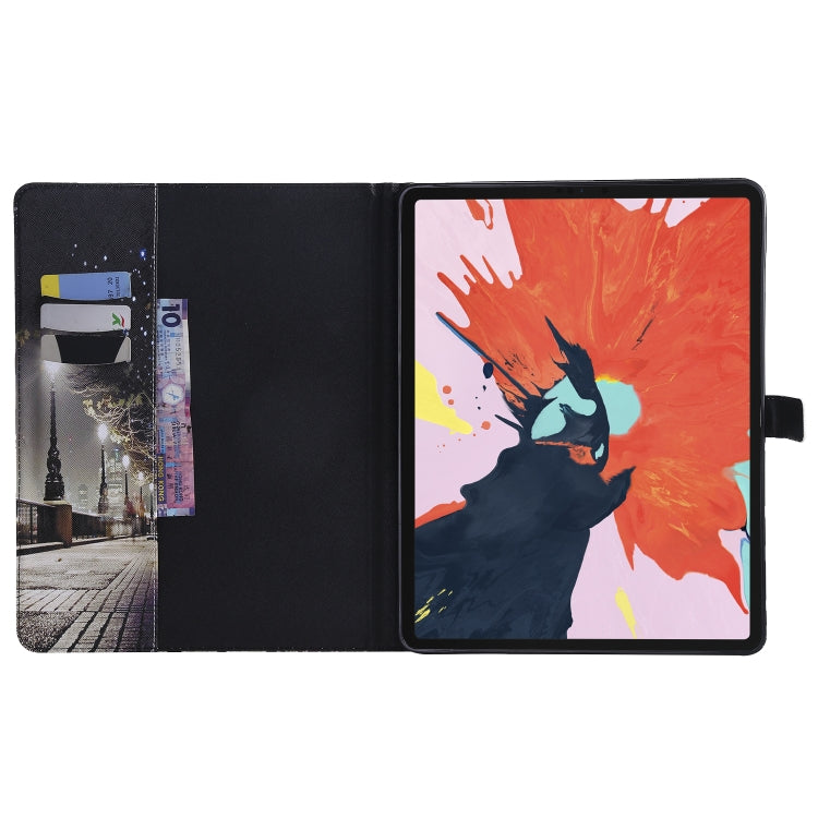 for iPad Pro 12.9 (2018) Colored Drawing Pattern Horizontal Flip PU Leather Case with Holder & Card Slots & Wallet (Cityscape) - iPad Pro 12.9 (2018) Cases by buy2fix | Online Shopping UK | buy2fix