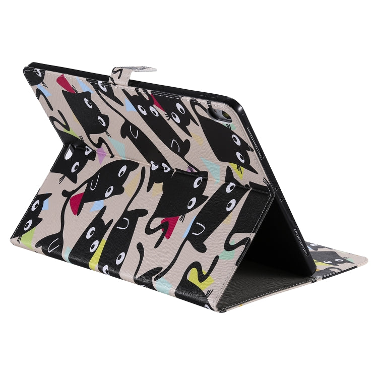 for iPad Pro 12.9 (2018) Colored Drawing Pattern Horizontal Flip PU Leather Case with Holder & Card Slots & Wallet (Little Cat) - iPad Pro 12.9 (2018) Cases by buy2fix | Online Shopping UK | buy2fix
