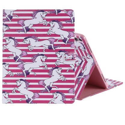 for iPad Pro 12.9 (2018) Colored Drawing Pattern Horizontal Flip PU Leather Case with Holder & Card Slots & Wallet (Horse) - iPad Pro 12.9 (2018) Cases by buy2fix | Online Shopping UK | buy2fix