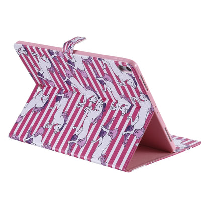 for iPad Pro 12.9 (2018) Colored Drawing Pattern Horizontal Flip PU Leather Case with Holder & Card Slots & Wallet (Horse) - iPad Pro 12.9 (2018) Cases by buy2fix | Online Shopping UK | buy2fix