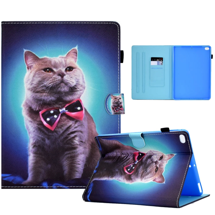 Sewing Pen Slot Leather Tablet Case For iPad 9.7 2018 & 2017(Bow Tie Cat) - iPad 9.7 (2018) & (2017) Cases by buy2fix | Online Shopping UK | buy2fix