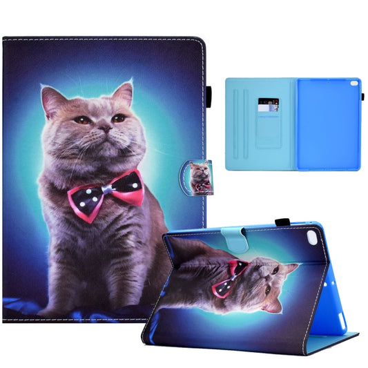 Sewing Pen Slot Leather Tablet Case For iPad 9.7 2018 & 2017(Bow Tie Cat) - iPad 9.7 (2018) & (2017) Cases by buy2fix | Online Shopping UK | buy2fix
