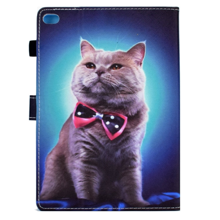 Sewing Pen Slot Leather Tablet Case For iPad 9.7 2018 & 2017(Bow Tie Cat) - iPad 9.7 (2018) & (2017) Cases by buy2fix | Online Shopping UK | buy2fix