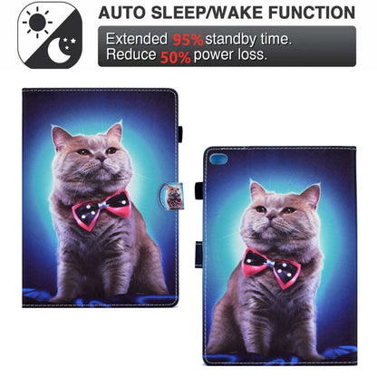 Sewing Pen Slot Leather Tablet Case For iPad 9.7 2018 & 2017(Bow Tie Cat) - iPad 9.7 (2018) & (2017) Cases by buy2fix | Online Shopping UK | buy2fix