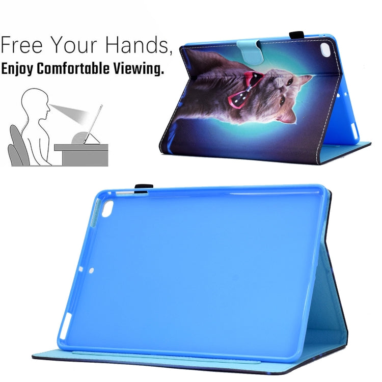 Sewing Pen Slot Leather Tablet Case For iPad 9.7 2018 & 2017(Bow Tie Cat) - iPad 9.7 (2018) & (2017) Cases by buy2fix | Online Shopping UK | buy2fix