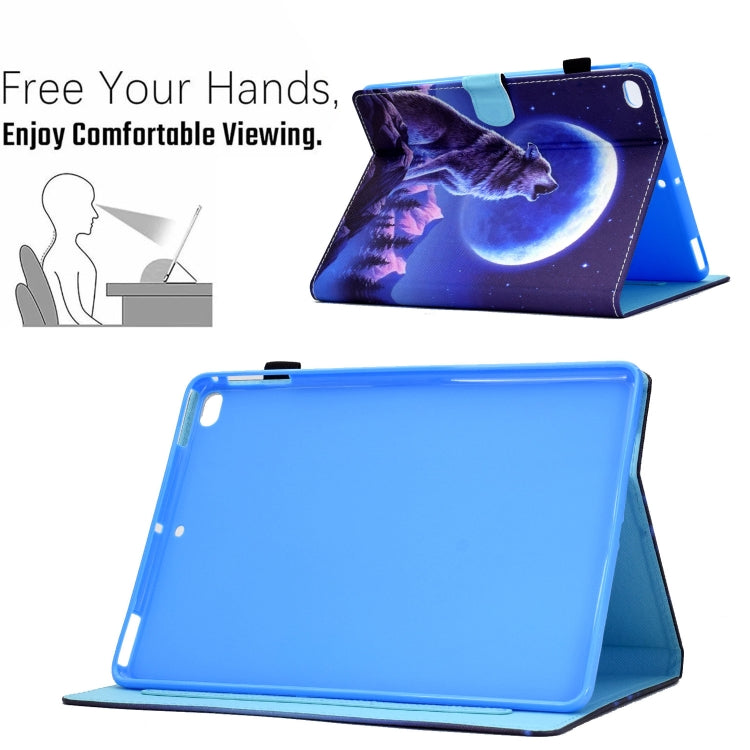 Sewing Pen Slot Leather Tablet Case For iPad 9.7 2018 & 2017(Night Wolf) - iPad 9.7 (2018) & (2017) Cases by buy2fix | Online Shopping UK | buy2fix