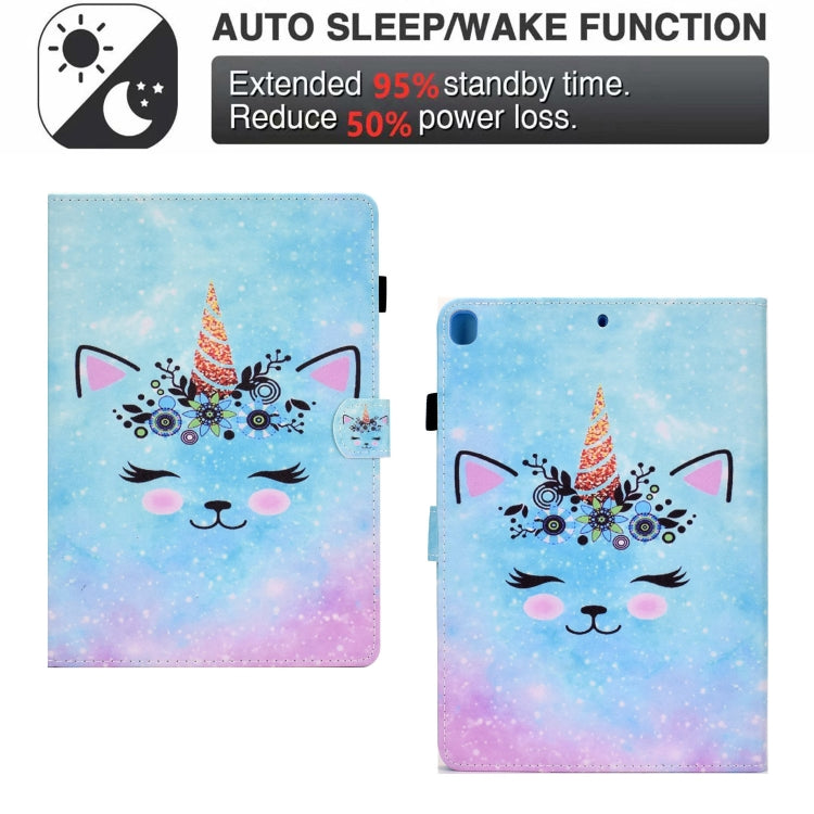 For iPad 10.2 2020 & 2019 Sewing Pen Slot Leather Tablet Case(Wildebeest) - iPad 10.2 Cases by buy2fix | Online Shopping UK | buy2fix