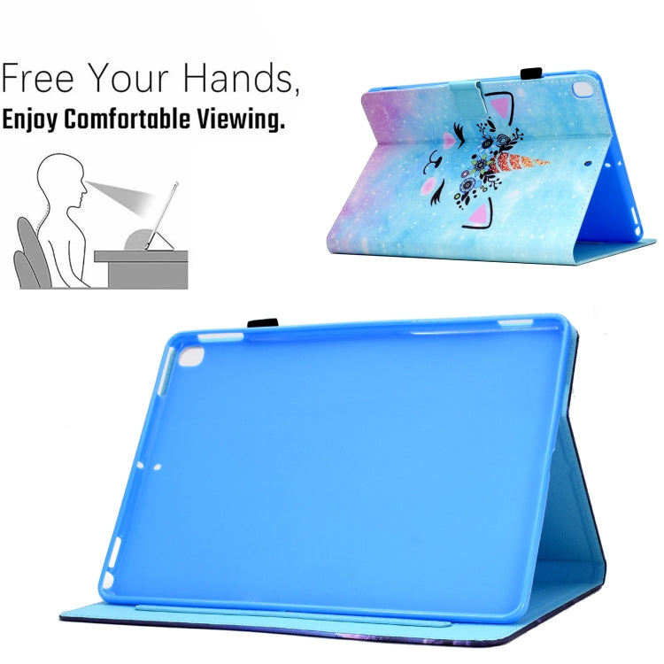 For iPad 10.2 2020 & 2019 Sewing Pen Slot Leather Tablet Case(Wildebeest) - iPad 10.2 Cases by buy2fix | Online Shopping UK | buy2fix