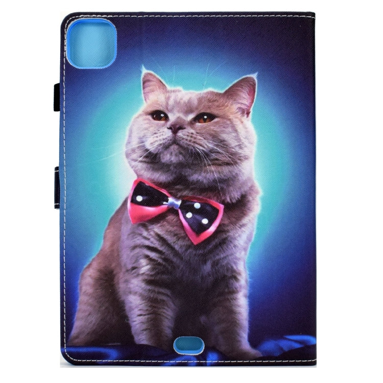 For iPad Pro 11 2022 / 2021 / 2020 Sewing Pen Slot Leather Tablet Case(Bow Tie Cat) - iPad Pro 11 (2022/2021) Cases by buy2fix | Online Shopping UK | buy2fix
