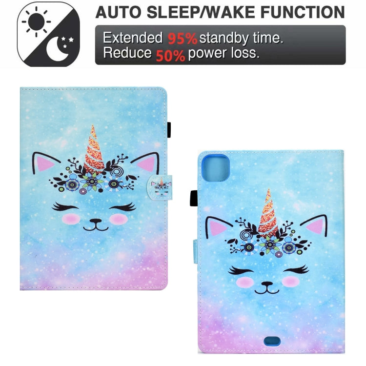 For iPad Pro 11 2022 / 2021 / 2020 Sewing Pen Slot Leather Tablet Case(Wildebeest) - iPad Pro 11 (2022/2021) Cases by buy2fix | Online Shopping UK | buy2fix